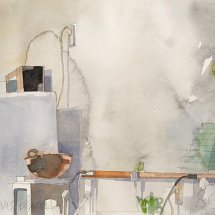 Eva Bender  Cindi's House (Home Making)  watercolor 11 x 12 inches