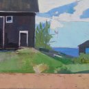Black Barn, oil on canvas, 12 x 12 inches