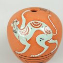 Mariko Swisher Circus Cat terracotta vase 3.5 x 3 x 3 inches