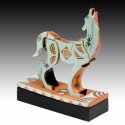 Mariko Swisher  Howl of the Wolf  terracotta with under and over glazing 7.25 x 5.5 x 4 inches
