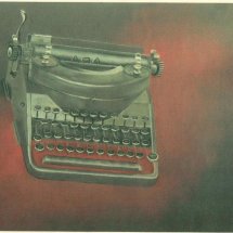 Richard Keltner Dark Typewriter Pastel 21 x 27.5 inches