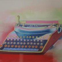 Richard Keltner Typewriter Pastel 16.5 x 22.5 inches