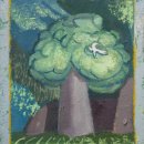 Alex Cohen Bird Tree Oil on Board 8.5x7.25 $850