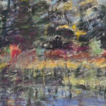 Lake Edge- Fall Color Rhythms, Pastel, 8 x 12 In