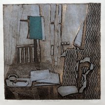 Catherine Drabkin Brightview Studio collagraph chine colle 10 x 10 inches