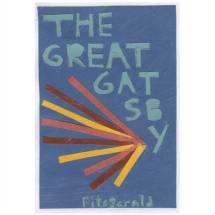 Clara Kewley Favorite Books of 2019 The Great Gatsby F. Scott Fitzgerald painted paper collage 3.625 x 2.5 inches