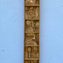 Dan-Miller-Octet-wood-sculpture-32-x-4.75-inches