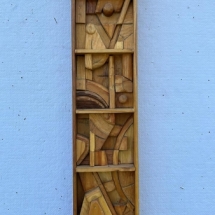 Dan-Miller-Sextet-wood-sculpture-24.5-x-4.5-inches