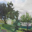 Dorothy Frey Hindsight Oil on Canvas 36 x 42 inches