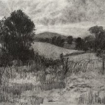 Michael Allen Study For Solstice charcoal on paper 14 x 18.5 inches