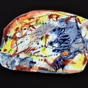 Milton D. Friedly, Post-Painterly #1, low fire ceramic 12 x 16 x 2 inches