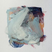 Golias - untitled sm 10, acrylic on paper 4 x 3 inches