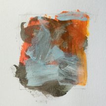Golias - untitled sm 12, acrylic on paper 4 x 3 inches