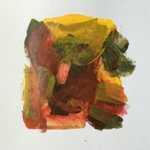 Golias - untitled sm 13, acrylic on paper 4 x 3 inches