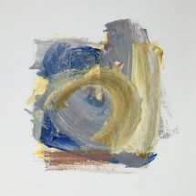 Golias - untitled sm 15, acrylic on paper 4 x 3 inches