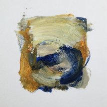 Golias - untitled sm 16, acrylic on paper 4 x 3 inches