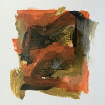 Golias - untitled sm 17, acrylic on paper 4 x 3 inches