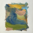 Golias - untitled sm 01, oil on paper 4 x 3 inches