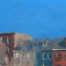 Lancaster Row - oil on paper 6"x6"