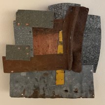 Gene Shaw Division riveted metal 8.5 x 9 inches