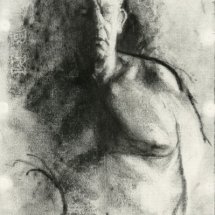 Jeff Geib Robin in the Summer Charcoal and Graphite on Paper 11.75 x 7.75 inches