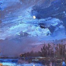 John David Wissler Nocturne oil on paper 8 x 8 inches