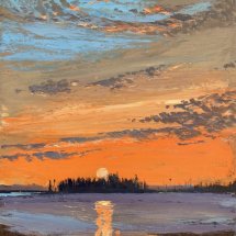 John David Wissler As the Sun Rises The Breeze Begins oil on panel 12 x 12 inches