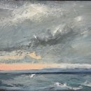 John David Wissler Back Shore Storm oil on panel 14 x 24 inches