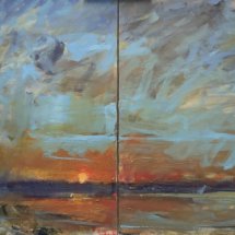 John David Wissler Constant Change oil on canvas diptych 30x48 inches_