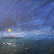 John David Wissler Orange Moon oil on canvas 16 x 20 inches