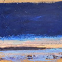 John David Wissler Pre dawn Stars oil on paper 8 x 10 inches