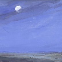 Tuscan Moon oil on paper 11.5 x 12 inches