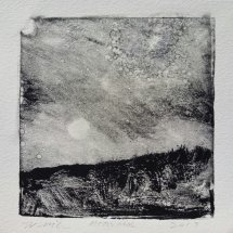 Wissler "Moon Rise" monotype 4.5 x 4.5 inches