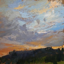 Unexpected  oil on panel 12 x 12 inches