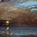 SOLD Wissler "Breaking" oil on panel 8.25 x 15.5 inches