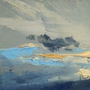 Wissler "Still Silent Voice" oil on paper 5 x 5.5 inches