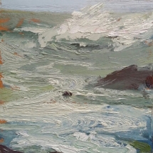 Less Traveled  oil on paper 6 x 5.625 inches