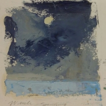Searching  oil on paper 4.75 x 4.625 inches