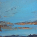 Wissler "Above Spring Meadow I" oil on panel 12 x 12 inches