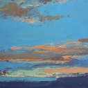 Wissler "Above Spring Meadow II" oil on panel 9.125 x 11.875 inches