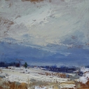 SOLD Wissler "Virginia Covered" oil on panel 12.5 x 13 inches