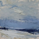 Wissler "My Friends Beyond" oil on panel 12.375 x 12.375 inches