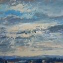 Wissler "Coleman's View" oil on panel 10.375 x 12.375 inches