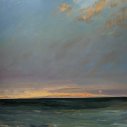 John David Wissler Morning Fog Early Rise oil on canvas 36 x 36 inches