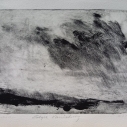 SOLD Wissler "Edges Vanishing" monotype 5.75 x 7.75 inches