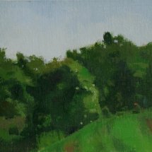 Ibrahim Harris Green Landscape oil on linen 9 x 12 Inches