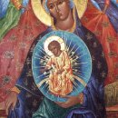 Dorothy Thayne Madonna of the Miracles egg tempera and gold leaf 31 x 22 inches