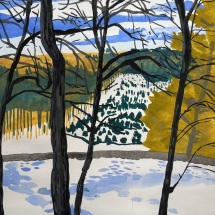 Heidi Leitzke Snowy View acryla gouache on paper 12 x 9 inches