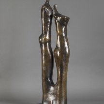 Niles Benn Together We are One bronze and marble 42 x 14 x 8 inches