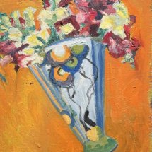 Ruth Bernard Diana_s Vase oil on line 20.25 x 14 inches